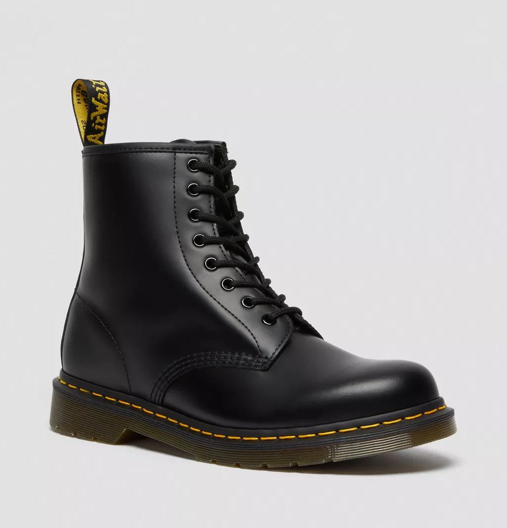 Femme Mode Dr Martens 8-hole Unisex Boots 1460 Black Black Smooth