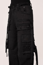 Load image into Gallery viewer, Y2k black baggy trousers & Wide-Leg
