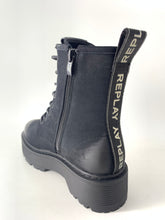 Load image into Gallery viewer, Replay Luisa Oiled 2 Shoes Zip Boots Black