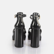 Lade das Bild in den Galerie-Viewer, Buffalo Heels Sandalette Schwarz Lack May Cross VEGAN