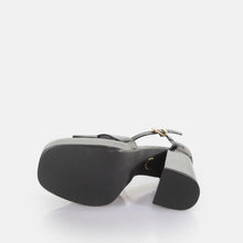 Lade das Bild in den Galerie-Viewer, Buffalo Heels Sandalette Schwarz Lack May Cross VEGAN