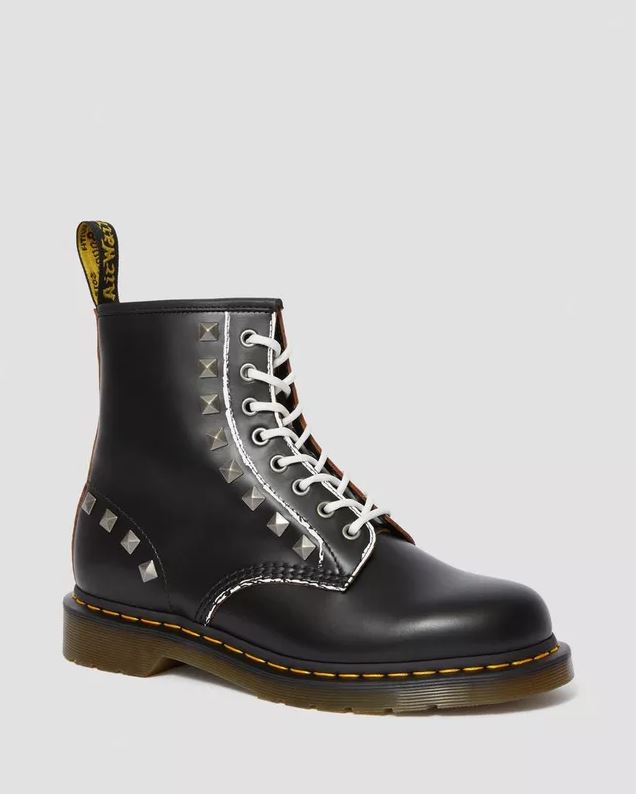 Martens 8-Loch Stiefel 1460 STUD LEATHER ANKLE BOOTS Schwarz