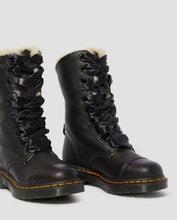Lade das Bild in den Galerie-Viewer, Dr.Martens AIMILITA GRIZZLY MILLED NAPPA GEFÜTTERT Echtleder Schwarz 22694001