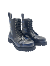 Lade das Bild in den Galerie-Viewer, Darksteyn Stiefel Schuhe 8 Eye Ranger Premium Boots Blue Blau Springerstiefel