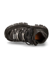 Lade das Bild in den Galerie-Viewer, New Rock Plateau Ankle Boots Metallic M-TANK106-C2 mit Panzersohle Schwarz