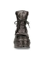 Load image into Gallery viewer, New Rock Plateau-Sandale Echtleder ANKLE BOOT BLACK TANK M-BIOS107-C3 Gladiator