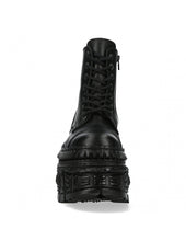 Load image into Gallery viewer, New Rock Shoes Boots Boots M-MILI084N-S5 Gothic Tank Collection Black Real Leather