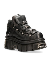 Lade das Bild in den Galerie-Viewer, New Rock Plateau Ankle Boots Metallic Tower M-106-S112