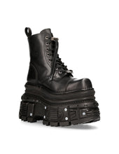 Load image into Gallery viewer, New Rock Shoes Boots Boots M-MILI083CCT-C4 Gothic Tank Collection Black Genuine Leather