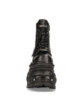 Load image into Gallery viewer, New Rock Shoes Boots Boots M-MILI083CCT-C4 Gothic Tank Collection Black Genuine Leather
