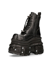 Load image into Gallery viewer, New Rock Shoes Boots Boots M-MILI083CCT-C4 Gothic Tank Collection Black Genuine Leather
