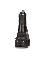Load image into Gallery viewer, New Rock Shoes Boots Boots M-MILI083CCT-C4 Gothic Tank Collection Black Genuine Leather