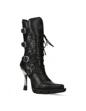 Load image into Gallery viewer, New Rock M-TR003-S1 Platform Genuine Leather Boots Black