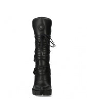 Load image into Gallery viewer, New Rock M-TR003-S1 Platform Genuine Leather Boots Black