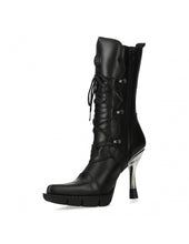Load image into Gallery viewer, New Rock M-TR003-S1 Platform Genuine Leather Boots Black