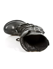 Load image into Gallery viewer, New Rock M-TR003-S1 Platform Genuine Leather Boots Black