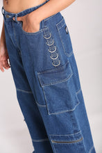 Lade das Bild in den Galerie-Viewer, Y2k Utility Demin Wide-Leg Jeans