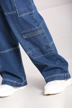 Lade das Bild in den Galerie-Viewer, Y2k Utility Demin Wide-Leg Jeans