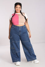 Lade das Bild in den Galerie-Viewer, Y2k Utility Demin Wide-Leg Jeans