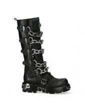 Load image into Gallery viewer, New Rock Shoes Shoes Boots Boots M-718P-C2 Gothic Genuine Leather