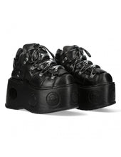 Load image into Gallery viewer, <tc>New Rock Plateau Ankle Boots Metallic M-106-C174 Black</tc>