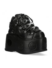 Load image into Gallery viewer, <tc>New Rock Plateau Ankle Boots Metallic M-106-C174 Black</tc>