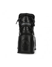 Load image into Gallery viewer, <tc>New Rock Plateau Ankle Boots Metallic M-106-C174 Black</tc>