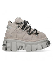 Load image into Gallery viewer, New Rock Platform Ankle Boots Metallic M-106-S1 Black