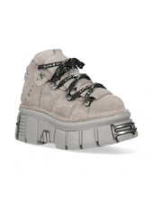 Load image into Gallery viewer, New Rock Platform Ankle Boots Metallic M-106-S1 Black