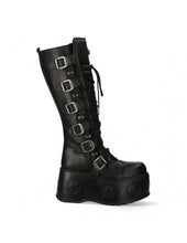 Lade das Bild in den Galerie-Viewer, New Rock Schuhe High Boots M-272-C55 Stiefel Gothic Echtleder mit Plattform