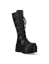 Lade das Bild in den Galerie-Viewer, New Rock Schuhe High Boots M-272-C55 Stiefel Gothic Echtleder mit Plattform