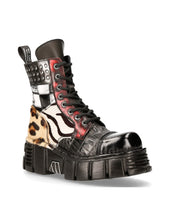 Lade das Bild in den Galerie-Viewer, New Rock Schuhe Shoes Boots Stiefel M-MILI245-S1 Patchwork