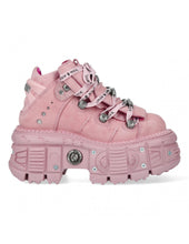 Load image into Gallery viewer, <tc>New Rock Plateau Ankle Boots Metallic M-106-C158 Pink Rosa</tc>