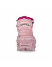 Lade das Bild in den Galerie-Viewer, New Rock Plateau Ankle Boots Metallic M-106Wall-C67 Pink Rosa