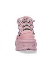 Lade das Bild in den Galerie-Viewer, New Rock Plateau Ankle Boots Metallic M-106Wall-C67 Pink Rosa