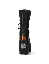 Load image into Gallery viewer, New Rock M-TR003-S1 Platform Genuine Leather Boots Black