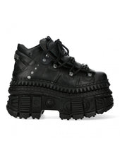 Load image into Gallery viewer, <tc>New Rock Plateau Ankle Boots Metallic M-TANK106-C2 with Tanksole Black</tc>