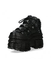 Load image into Gallery viewer, <tc>New Rock Plateau Ankle Boots Metallic M-TANK106-C2 with Tanksole Black</tc>