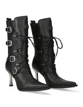 Load image into Gallery viewer, New Rock M-TR003-S1 Platform Genuine Leather Boots Black