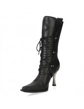 Load image into Gallery viewer, New Rock M-TR003-S1 Platform Genuine Leather Boots Black