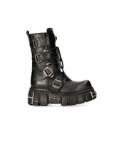 Load image into Gallery viewer, New Rock Shoes Shoes Boots Boots M.373-S4 Biker Boots Gothic Genuine Leather