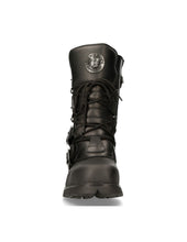 Load image into Gallery viewer, New Rock Schuhe Boots M.1473 mit Stahlkappe Stiefel Bikerstiefel Gothic Skull