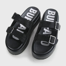 Lade das Bild in den Galerie-Viewer, Buffalo Robyn Plateausandale Glitter-Design VEGAN