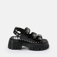 Lade das Bild in den Galerie-Viewer, Buffalo Boots Schuhe Lion Sandale Schwarz Vegan