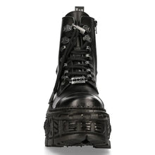 Lade das Bild in den Galerie-Viewer, New Rock Schuhe Ankle Boot Tank M-WALL047-C1 Schwarz Unisex