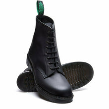Lade das Bild in den Galerie-Viewer, Solovair Schuhe Shoes Boots Stiefel 8-Loch Leder Black Greasy Made in England