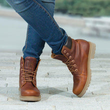 Lade das Bild in den Galerie-Viewer, Panama Jack Damenschuhe Schuhe Stiefelette Boots Braun Waterproof Lederfutter