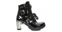 Load image into Gallery viewer, New Rock Shoes Women's Ankle Boots Heel Boots Gothic M.TR061 Patent Leather