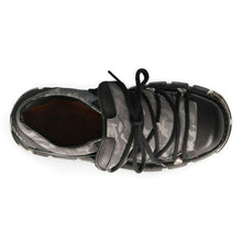 Load image into Gallery viewer, New Rock Shoes Boots Black Platform Platform Tower Real Leather Reflector