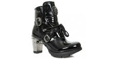 Load image into Gallery viewer, New Rock Shoes Women's Ankle Boots Heel Boots Gothic M.TR061 Patent Leather